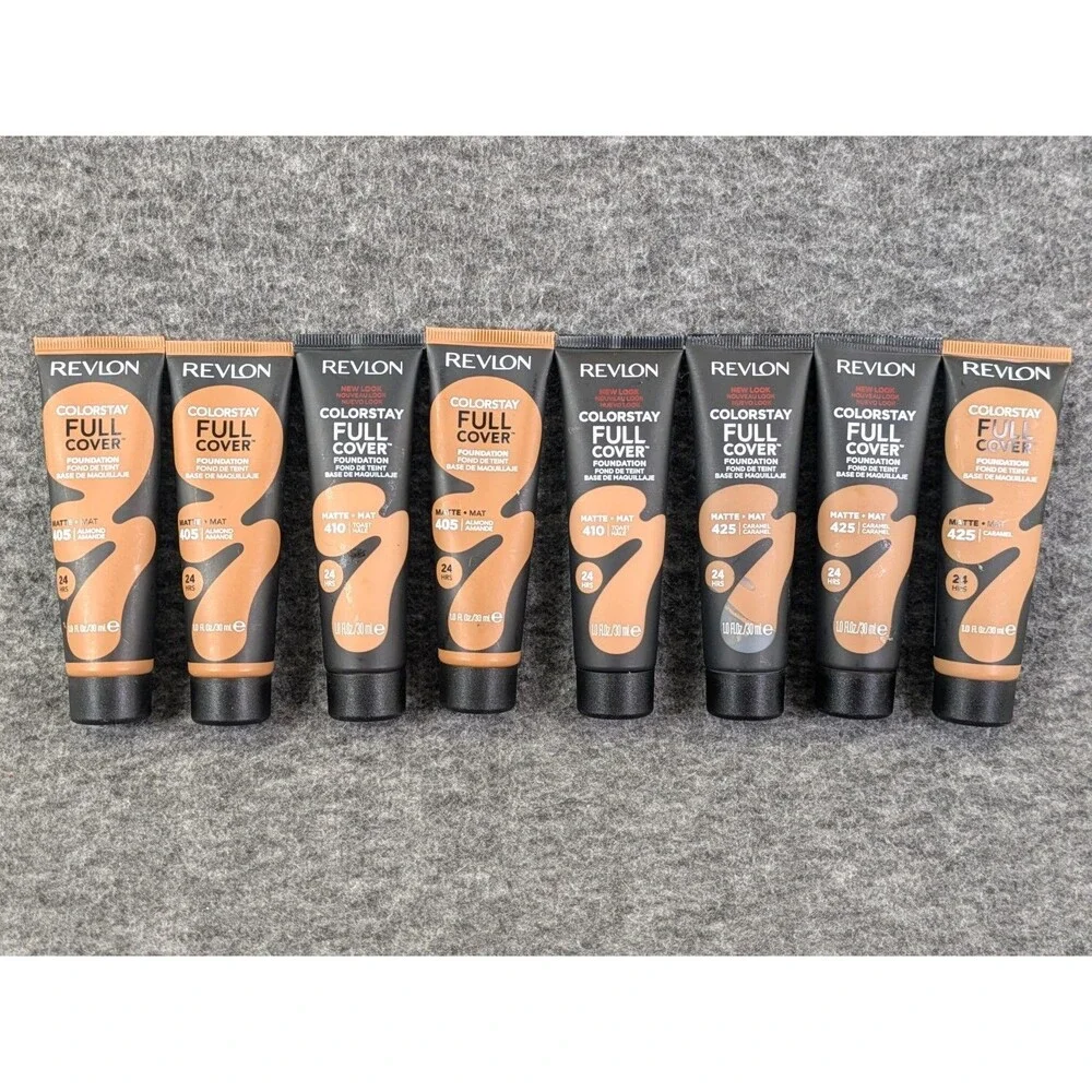 Revlon ColorStay Full Cover Foundation 8 Pcs. Matte Almond Toast Caramel